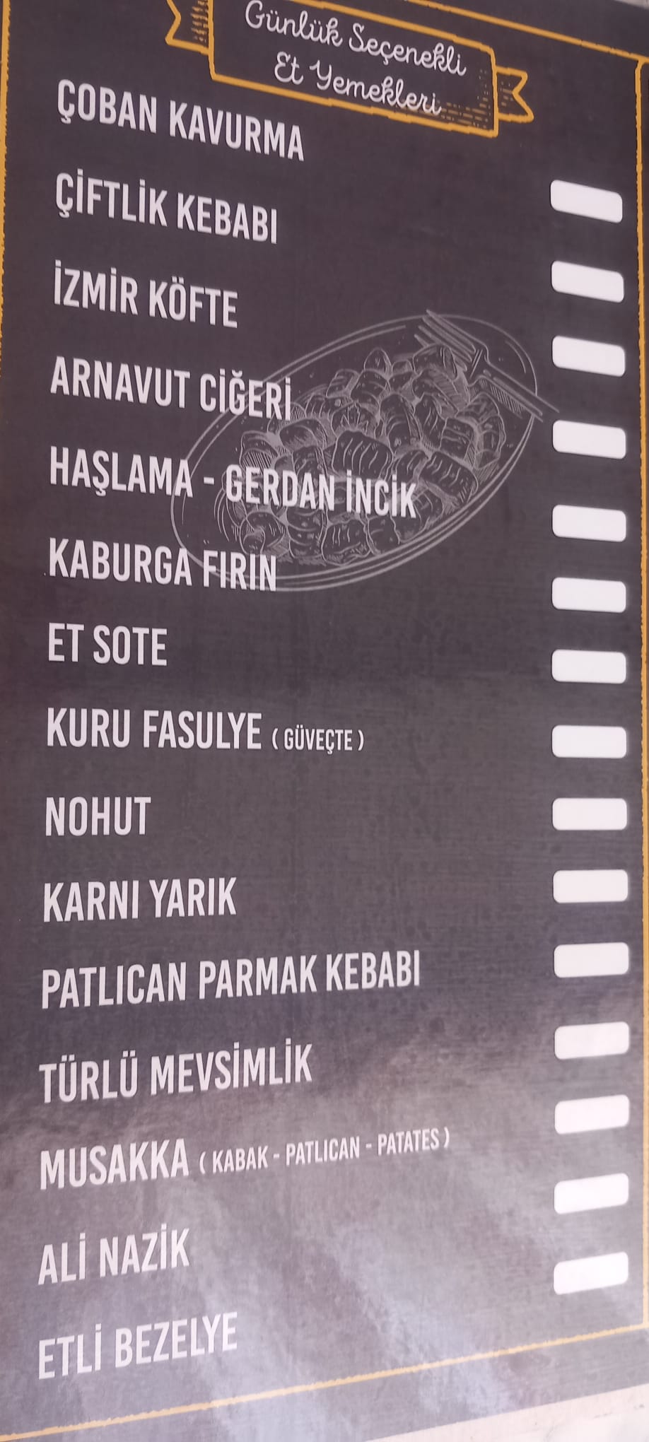 Günlük Seçenekli Et Yemekleri