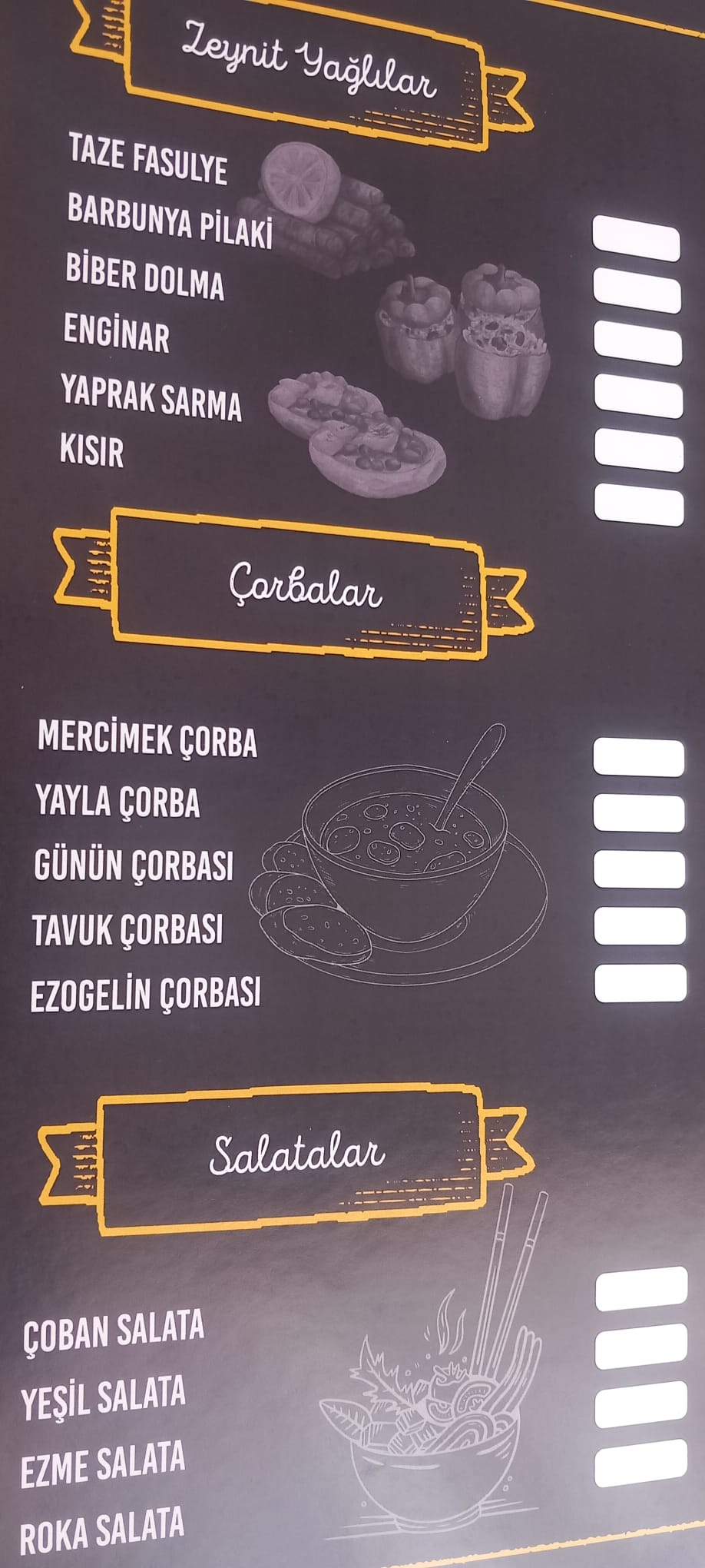 Zeytinyağlılar - Çorbalar - Salatalar