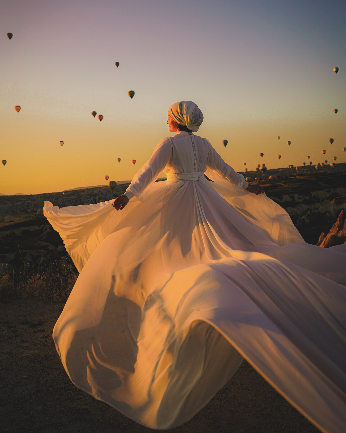 White hijab dress