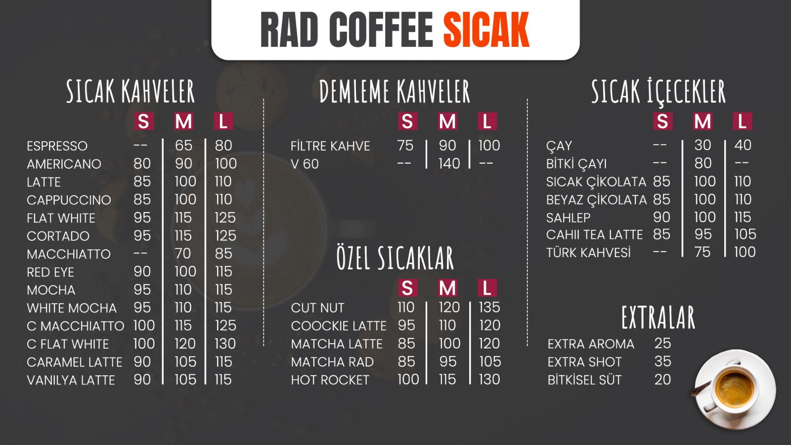 SICAK İÇECEKLER