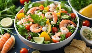 Dəniz məhsulu ilə Salat
