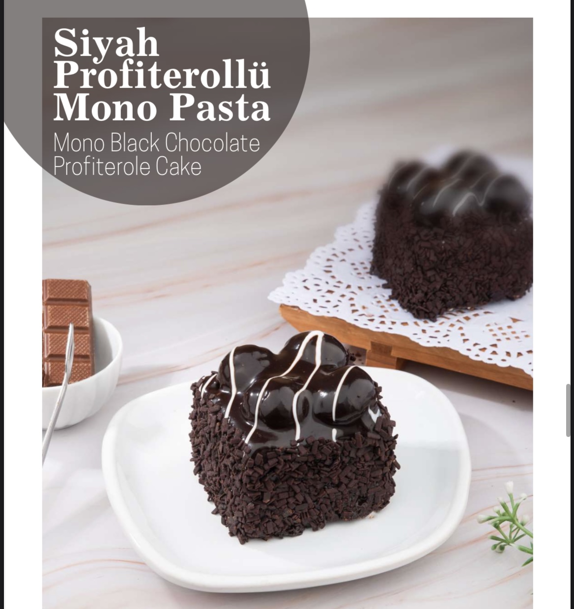 Profiterollü pasta 