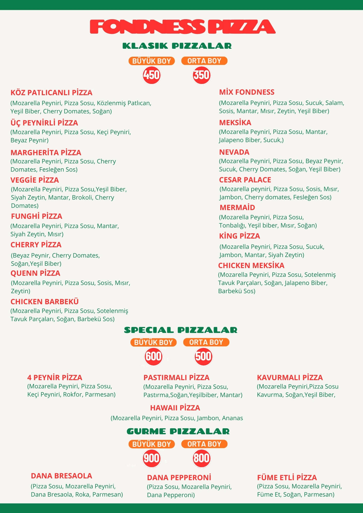 Fondness Pizza
