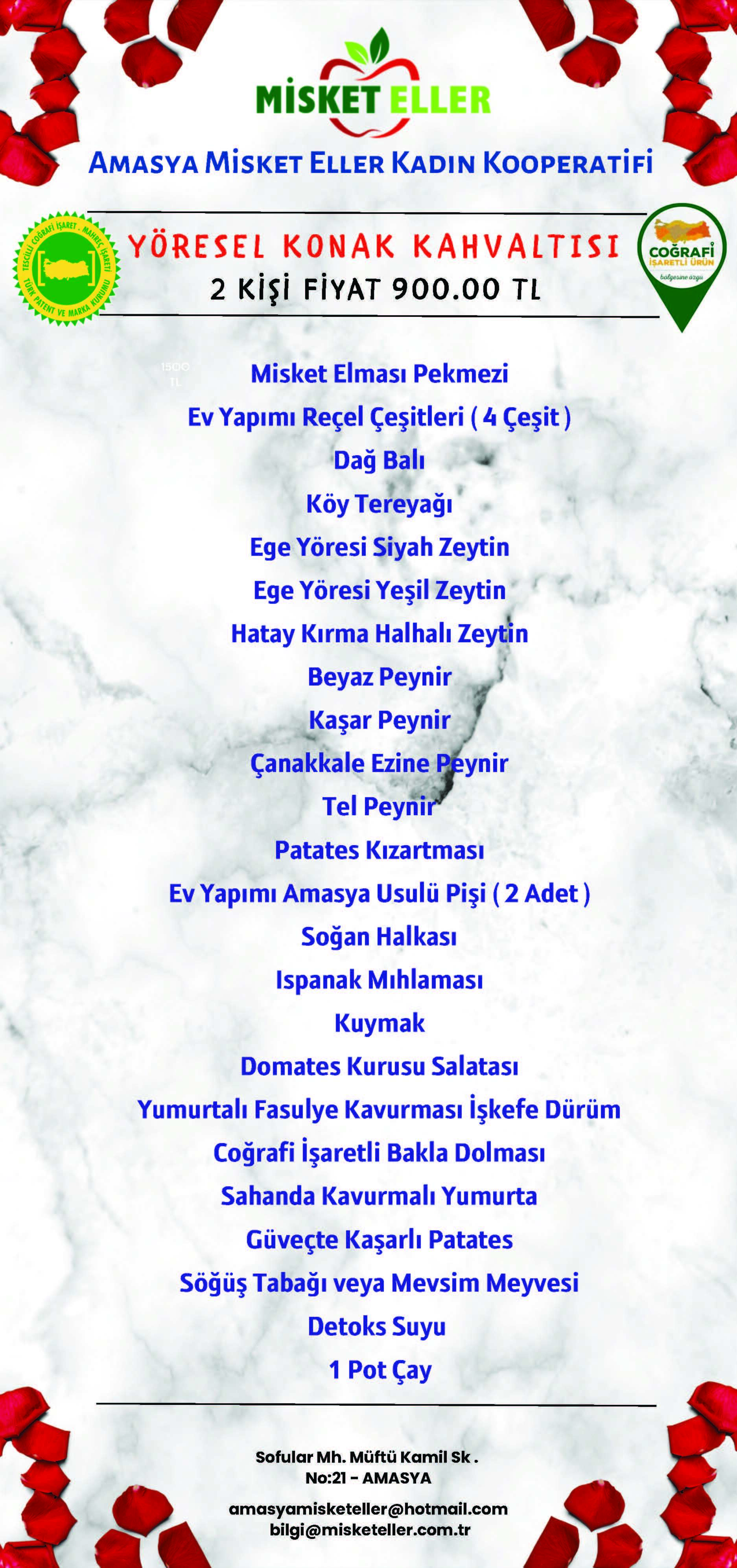 YÖRESEL KONAK KAHVALTISI ( 2 KİŞİLİK )