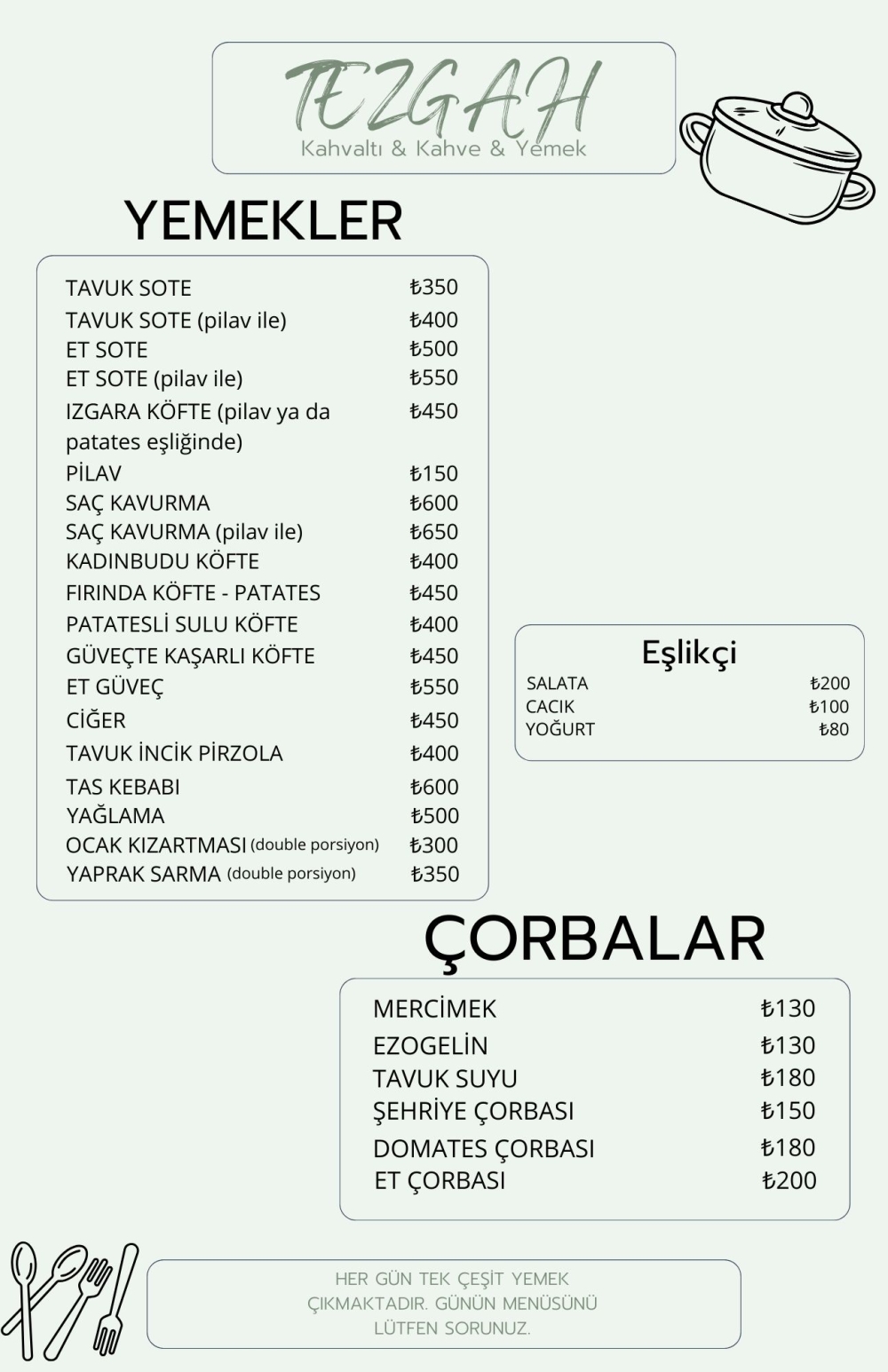 ÇORBA VE YEMEK
