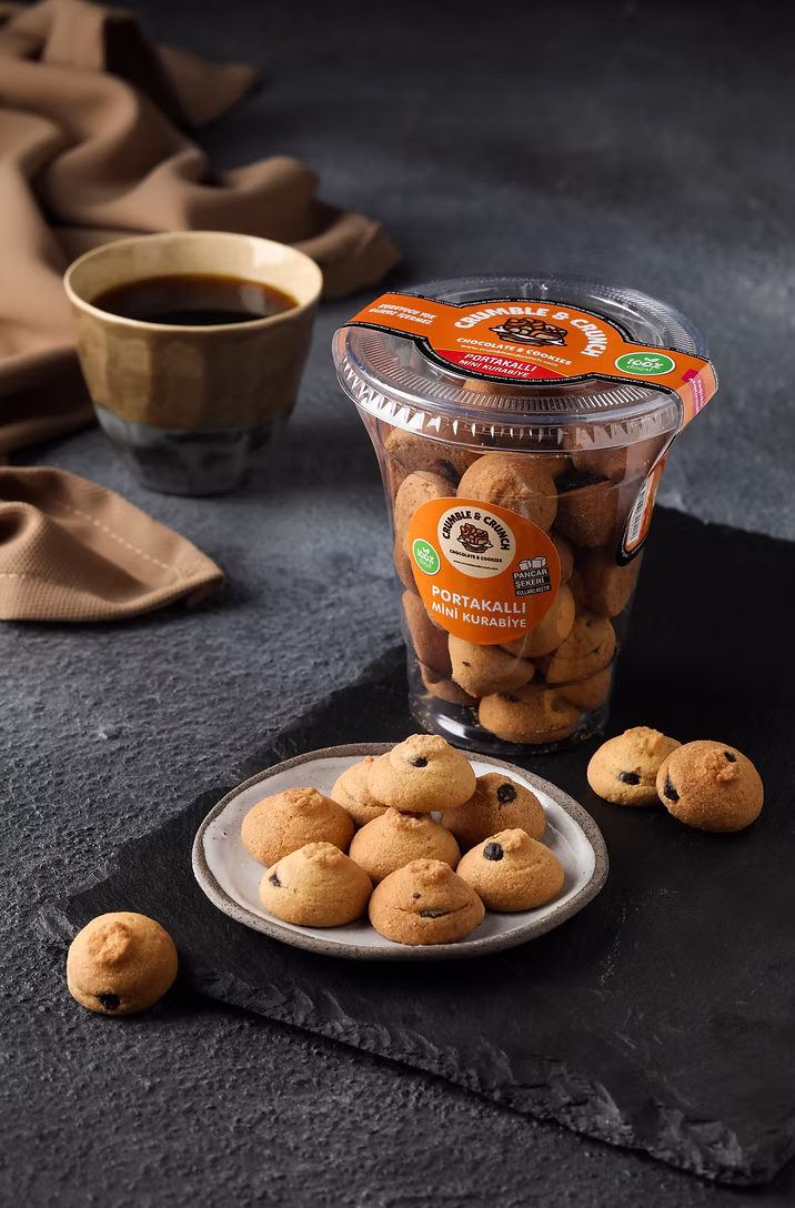 Portakallı Mini bardak kurabiye - 150 gr