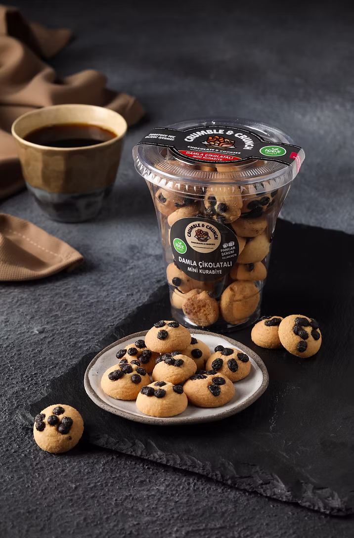 Damla Çikolatalı Mini bardak kurabiye - 150 gr