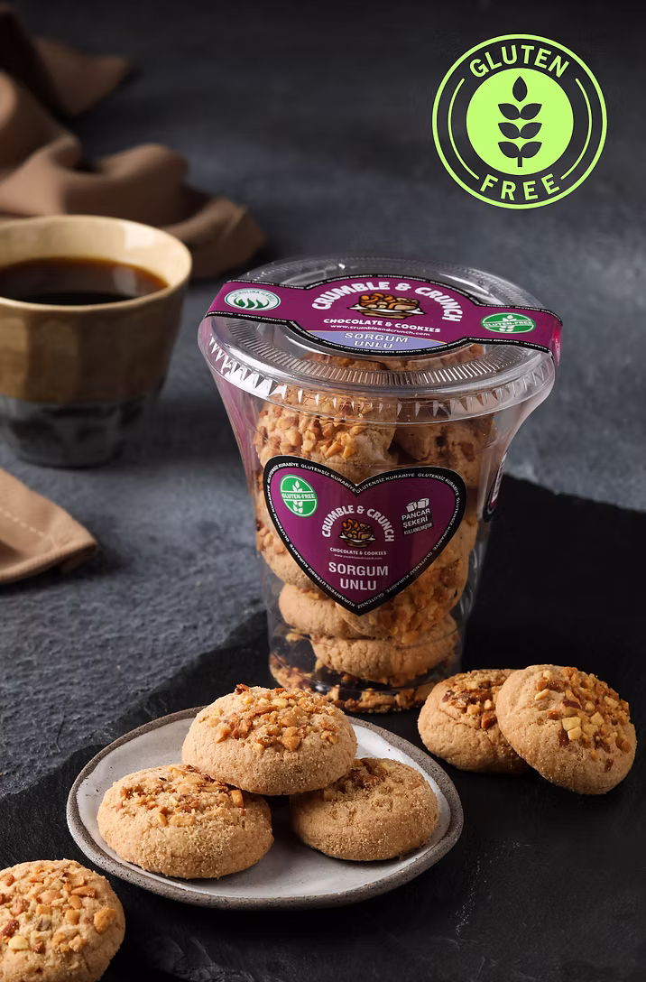 Sorgum unlu Glutensiz bardak kurabiye - 125 gr