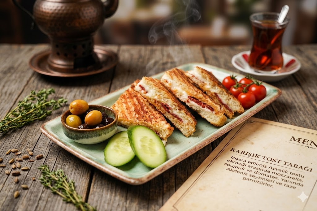 Kaşarlı Sucuklu Tost