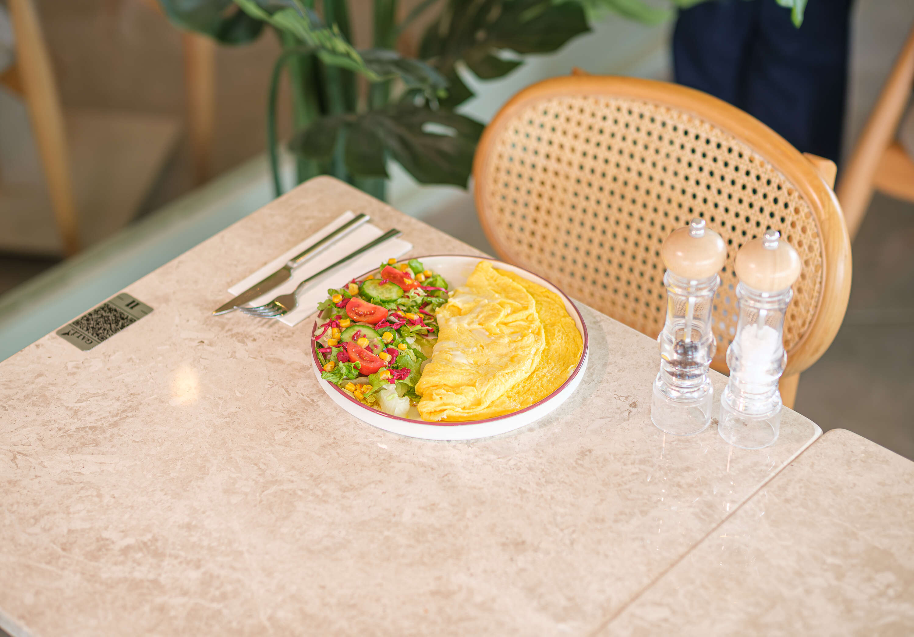 Çift peynirli omlet