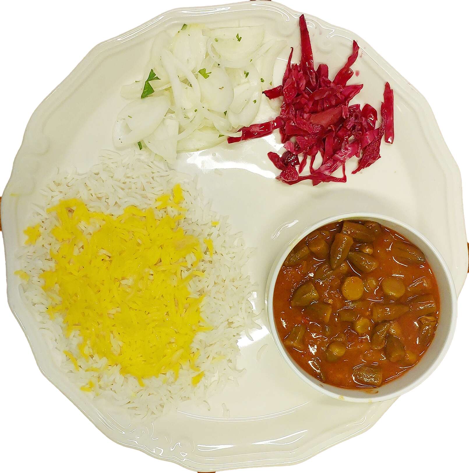Bamya Yemeği, Pilav