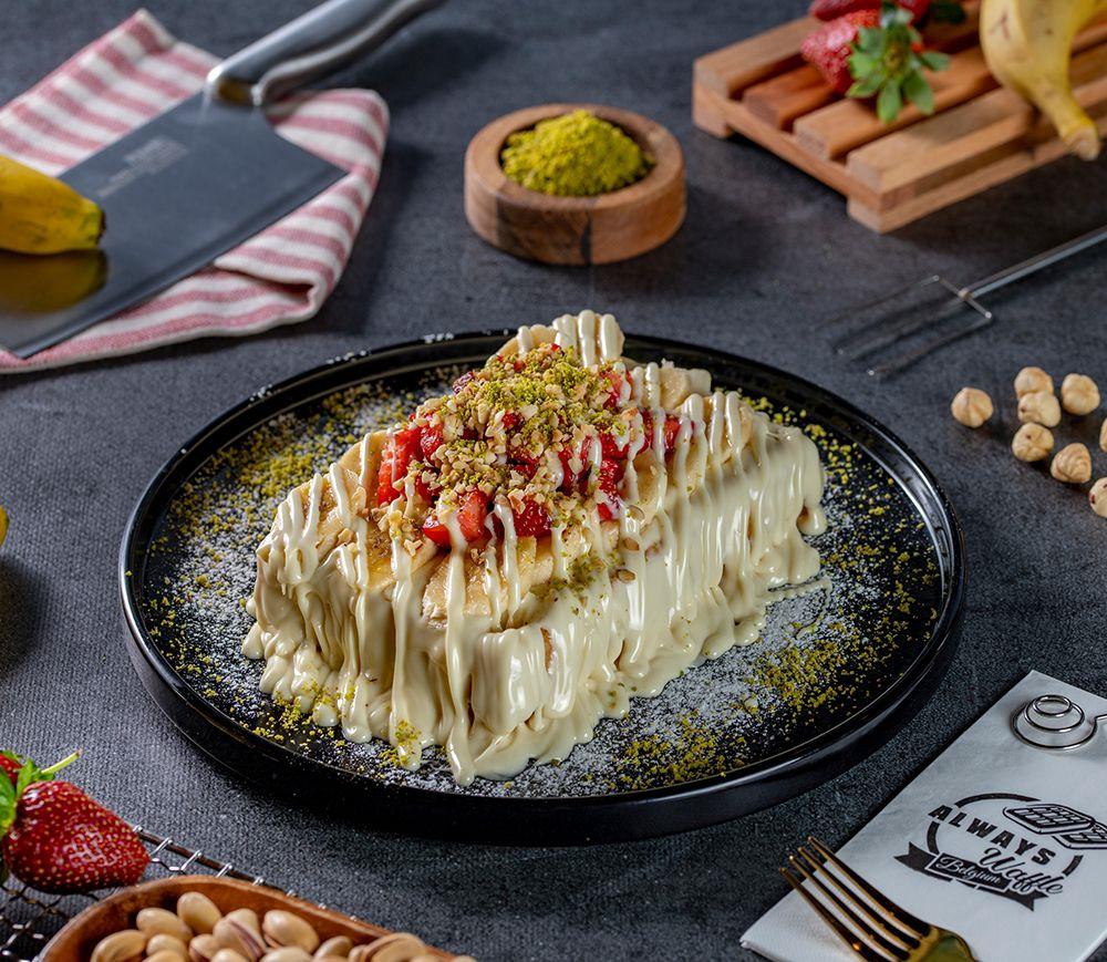 BEYAZ ÇİKOLATALI WAFFLE TEK KİŞİLİK