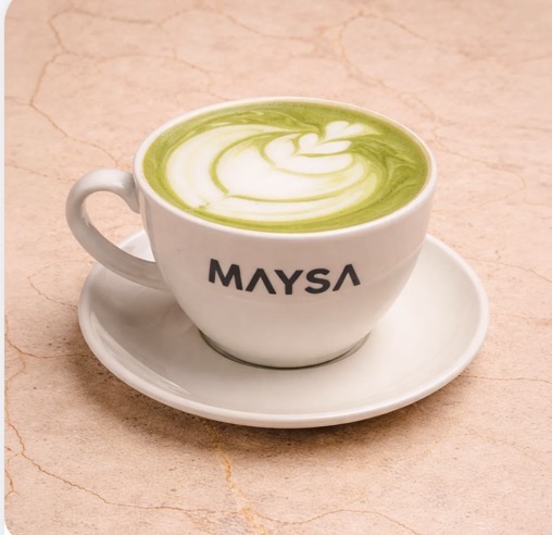Blueberry Matcha latte
