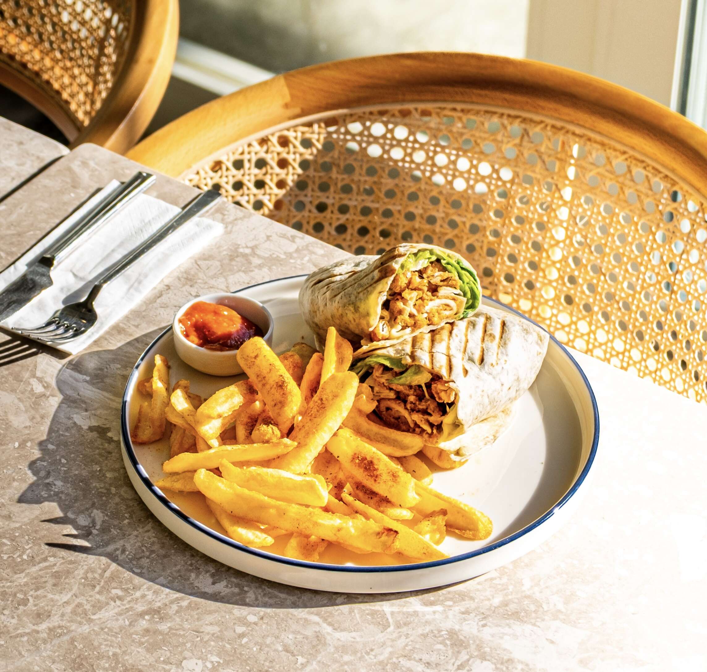 Ballı Hardallı Chicken Wrap