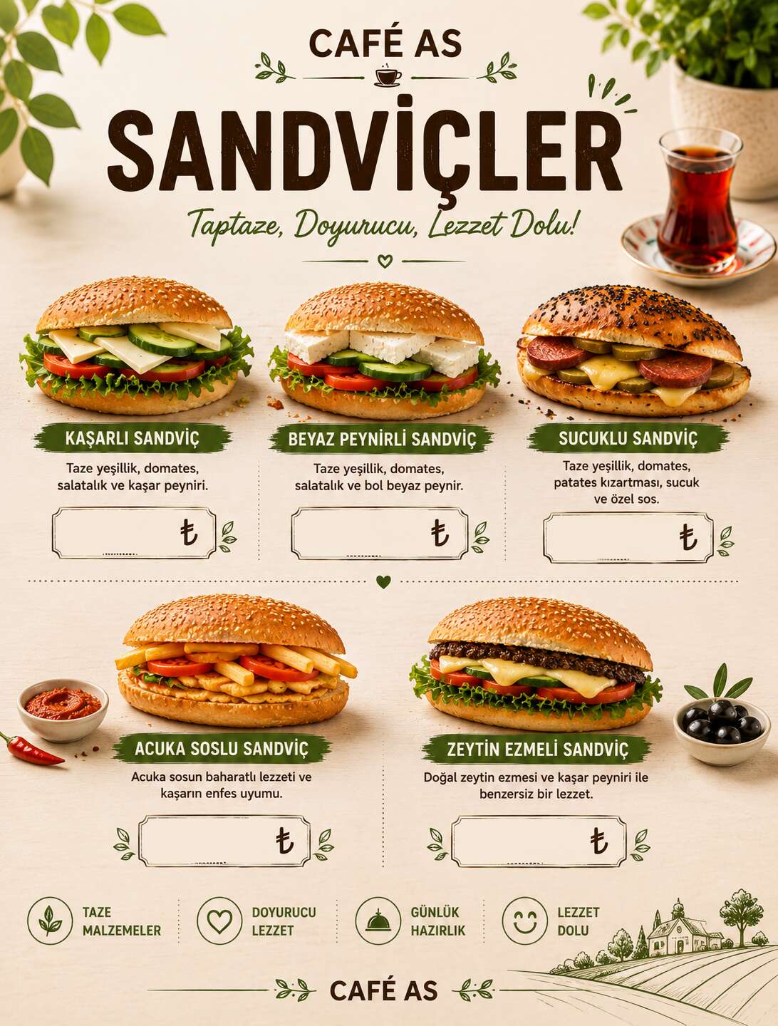 SANDVİÇ ÇEŞİTLERİ