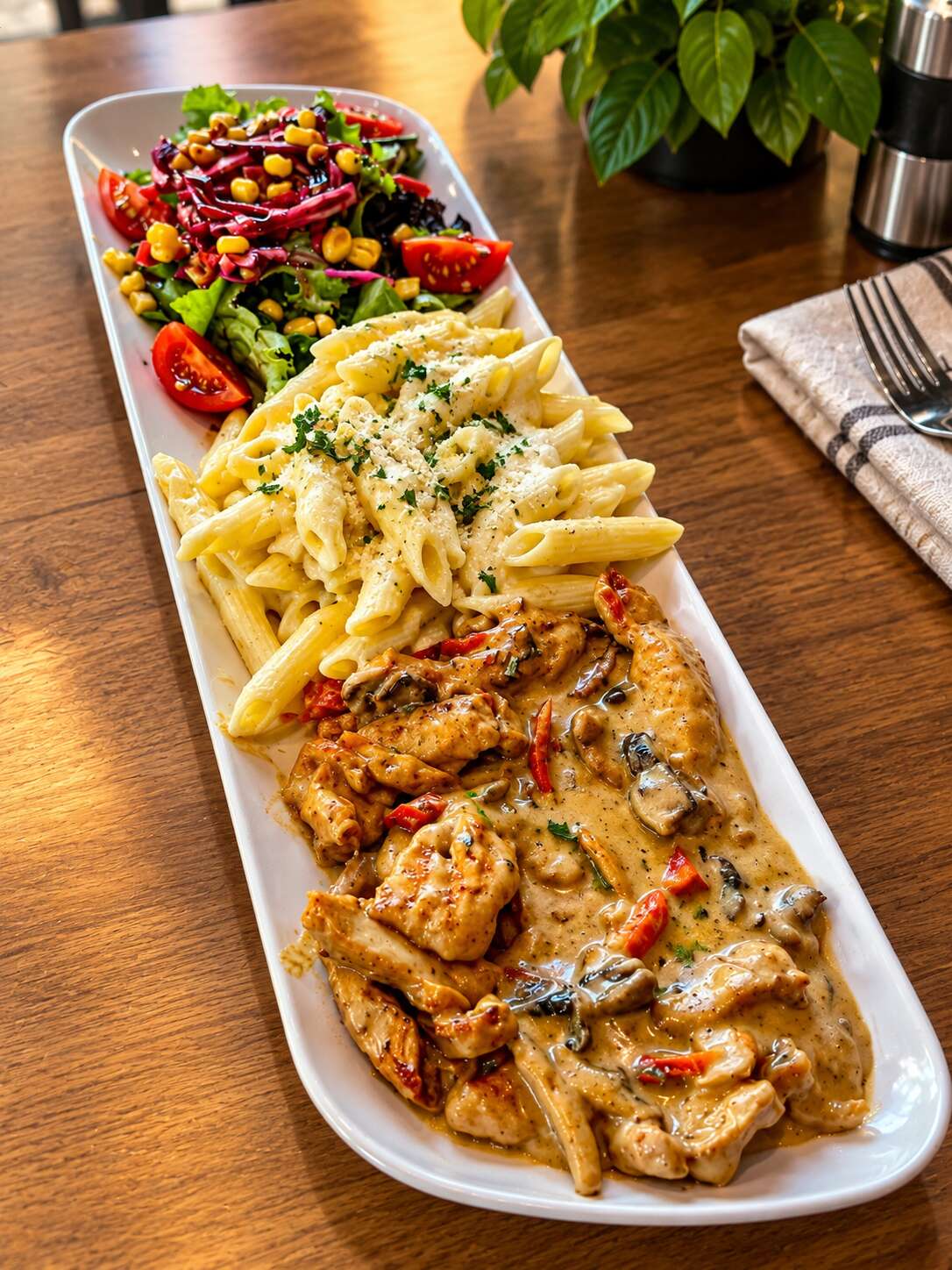 KREMALI MANTARLI TAVUK + AYRAN (Kampanya)