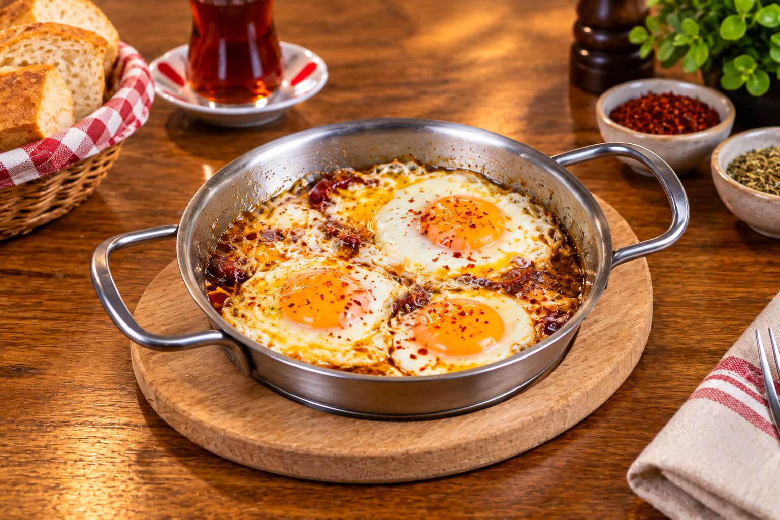 SAHANDA PASTIRMALI YUMURTA