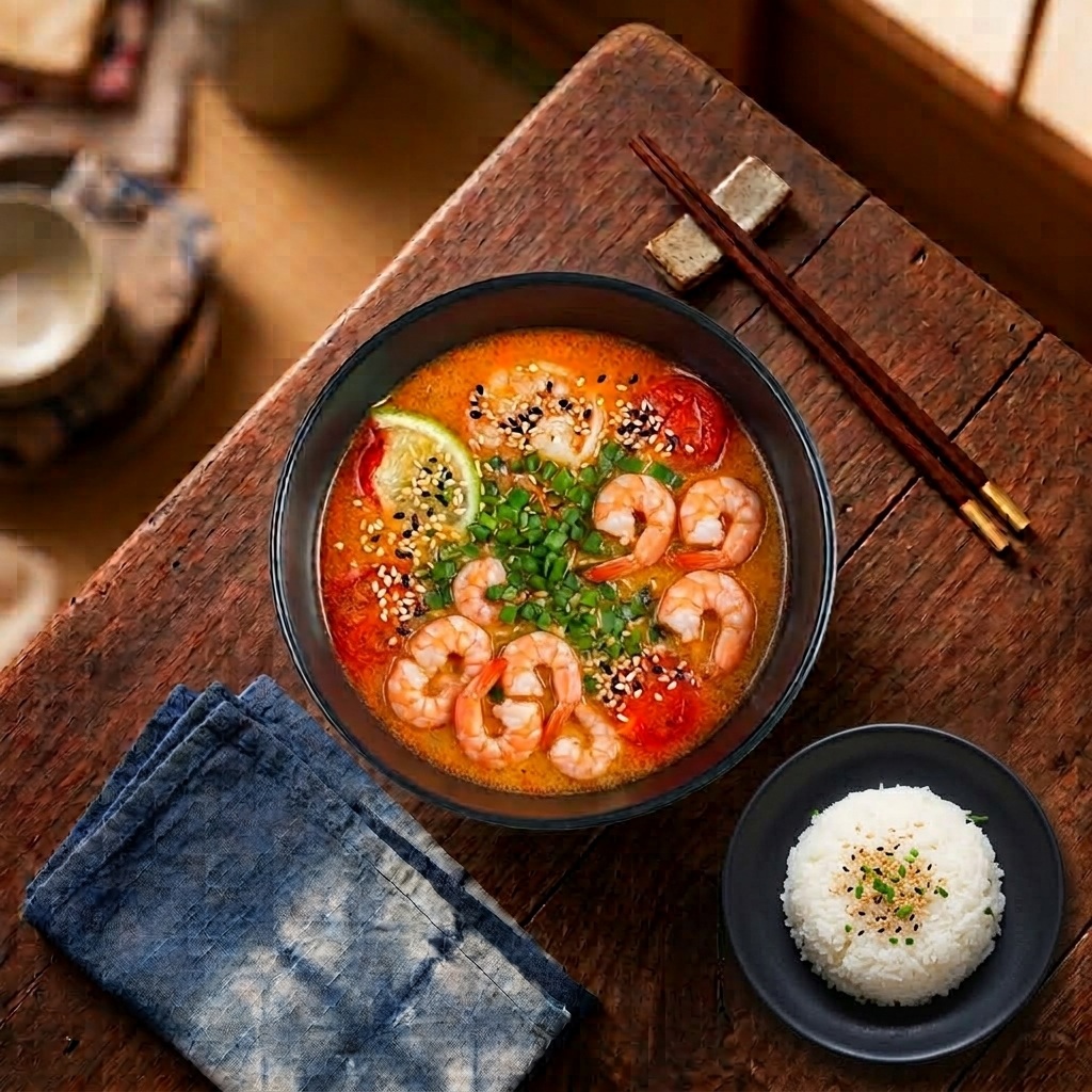 Tom Yum with shrimp 