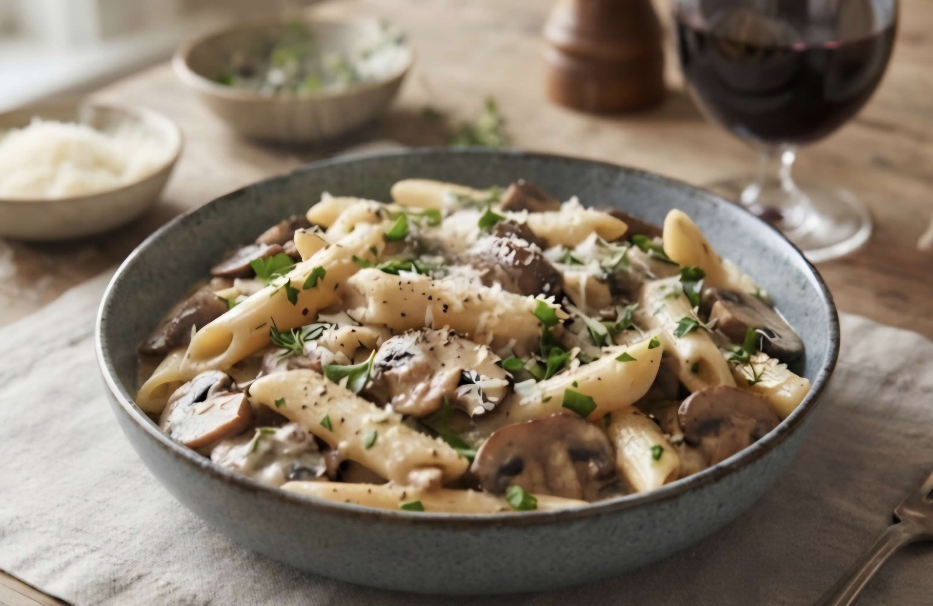 KREMALI MANTARLI PENNE