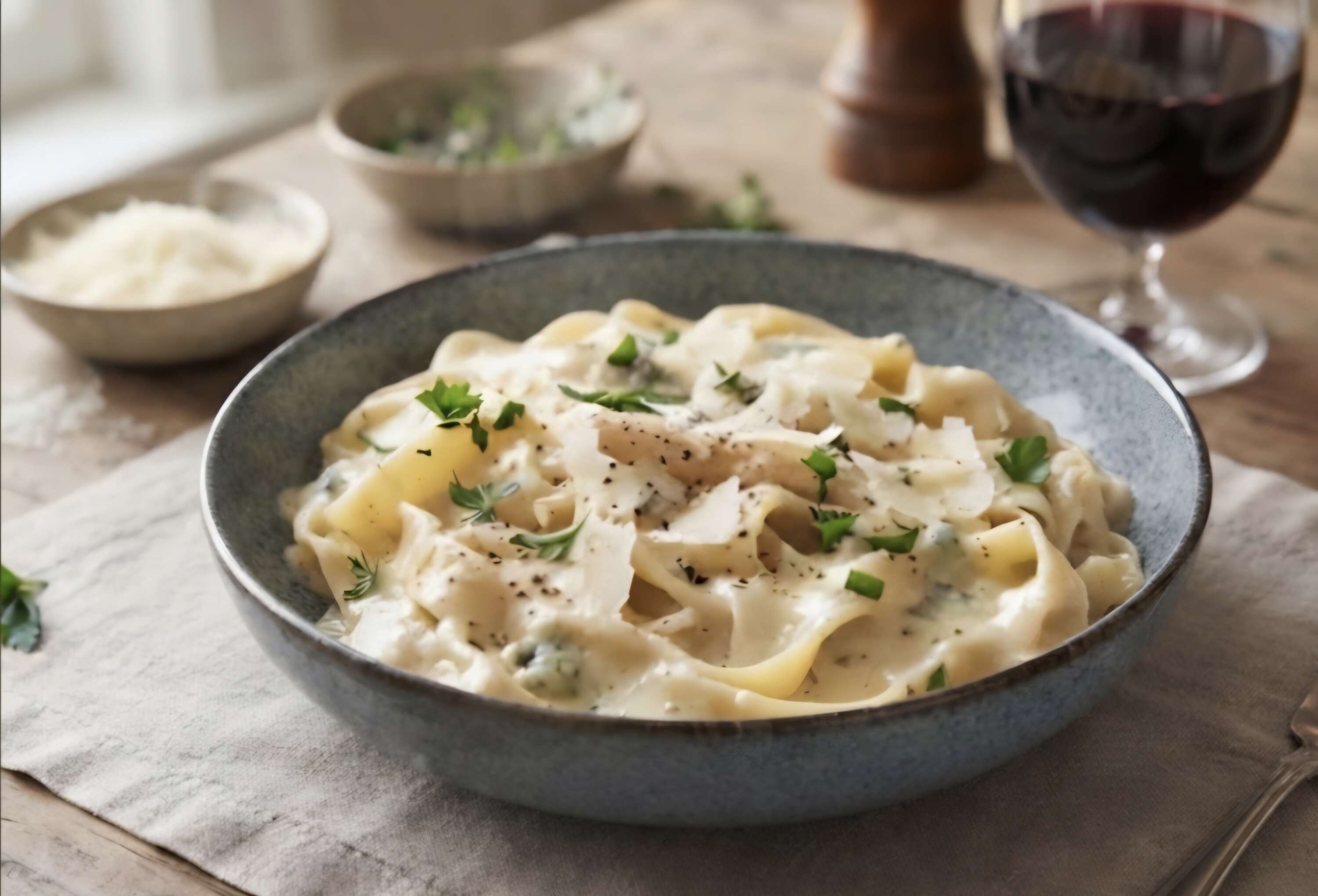 ÜÇ PEYNİRLİ FETTUCCINE