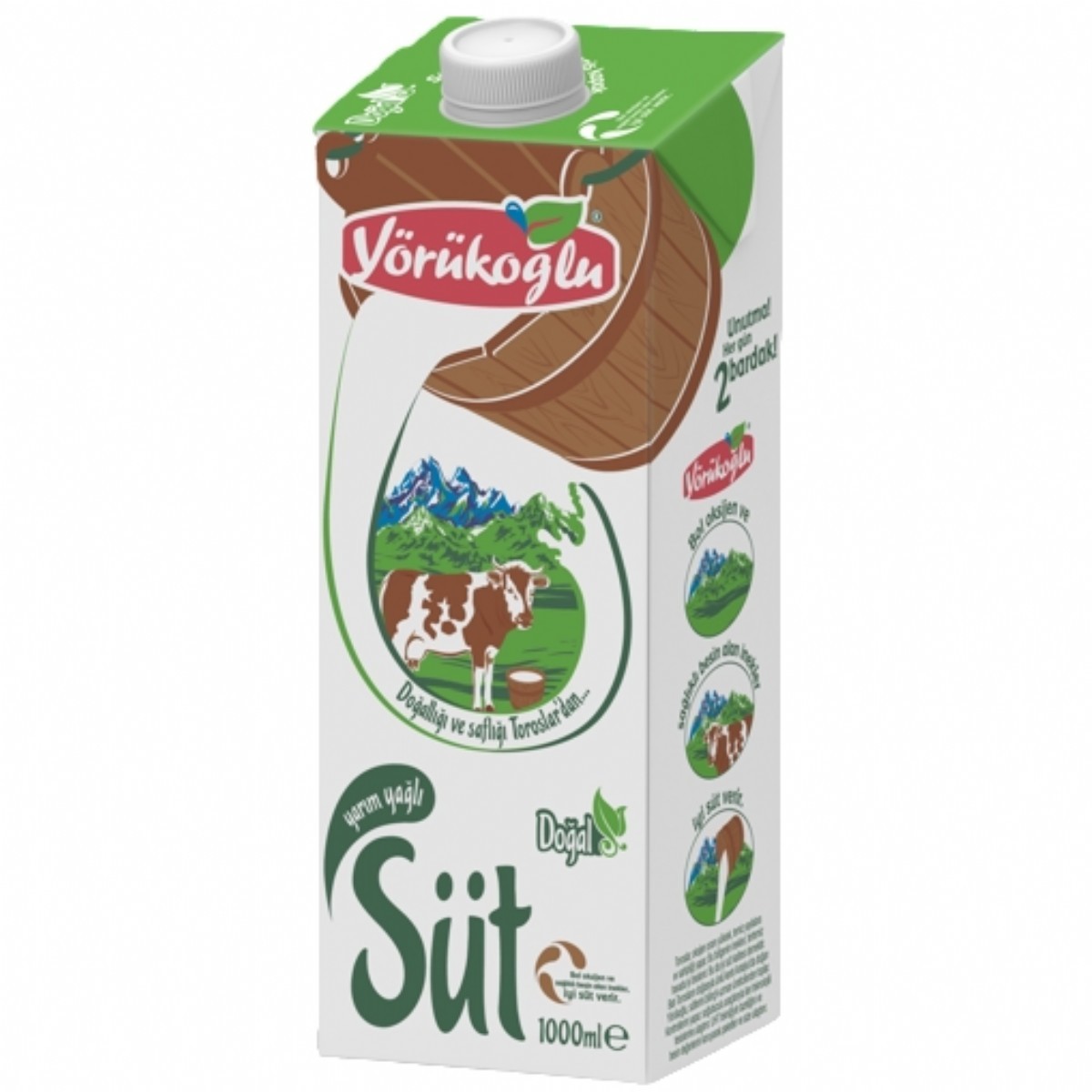 YÖRÜKOĞLU YARIM YAĞLI SÜT 1000 ML