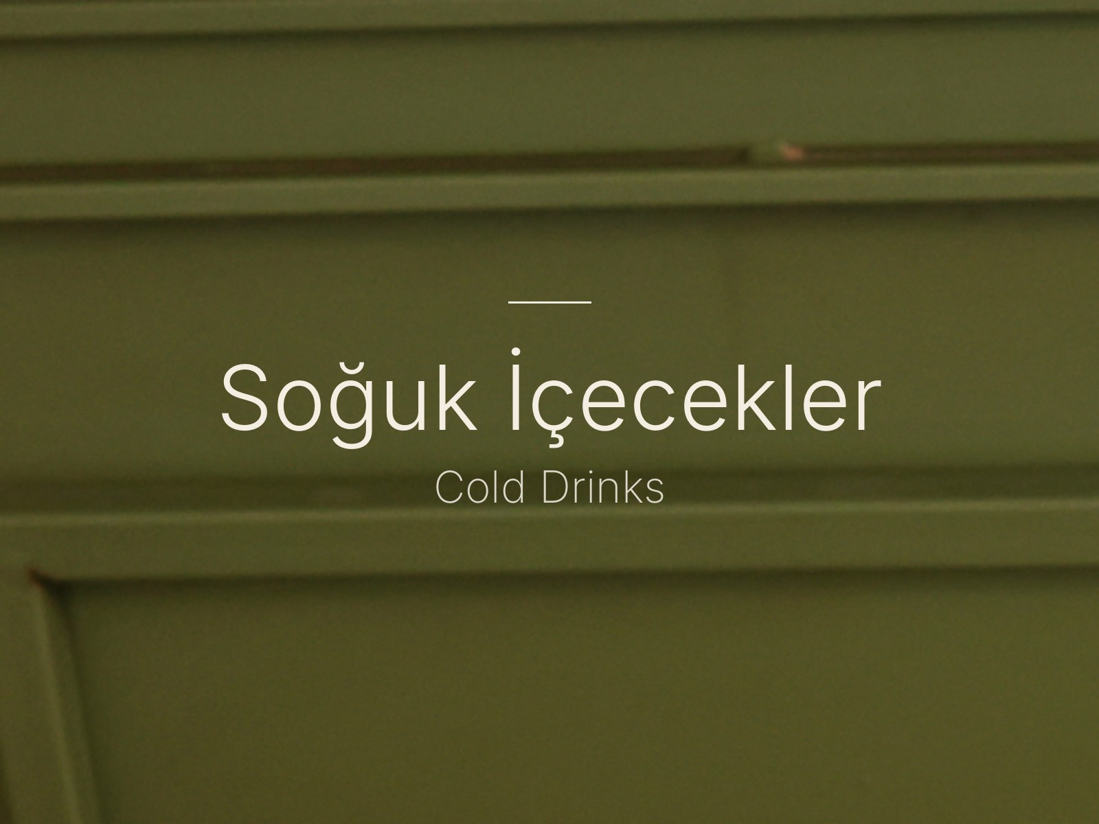 Soğuk İçecek (Cold Drinks)